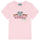 Girls Pink Logo T-Shirt, 1, hi-res